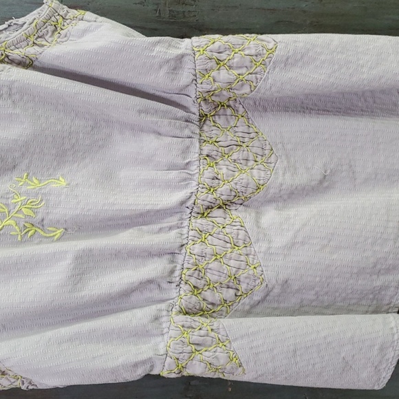 HD in PARIS for Anthropologie Sun Stitched Embroidered Peplum Tank - Size 4 - Picture 7 of 7